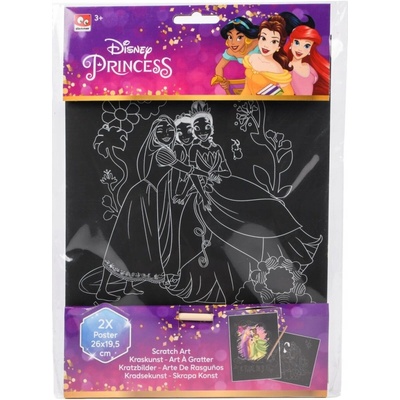 CANENCO Disney Princess princezny škrabací obrázky 2ks