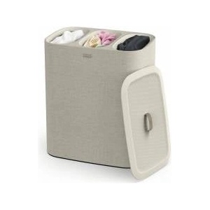 Joseph Joseph Tota - Trio 90 liter laundry basket with lid, 3 removable laundry bags with handles, ecru beige - 50021