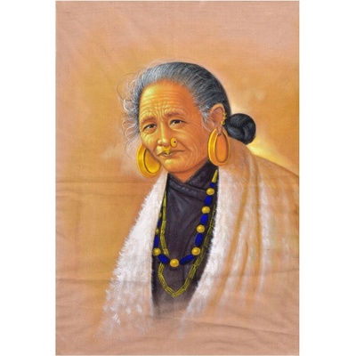 Sanu Babu Ručně malovaný obraz na plátně (bez rámu) Nepál cca 48*72cm (15) – Hledejceny.cz