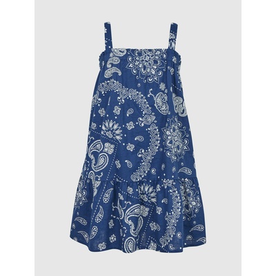 GAP Детска ленена рокля с десен GAP GAP | Sin | Момичешки | 104/110