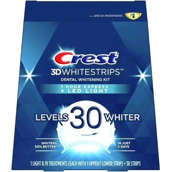Crest 3D White 1hour EXPRESS + LED LIGHT s bieliacou lampou 38 ks