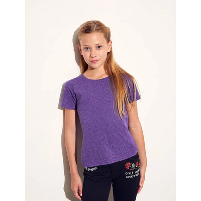 Fruit of the Loom Iconic Girls' T-shirt fialová