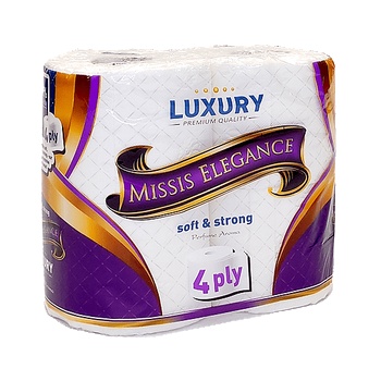 Image 1 of Missis Elegance - Тоалетна хартия Luxury 4бр. 4 пласта (3800234422541)