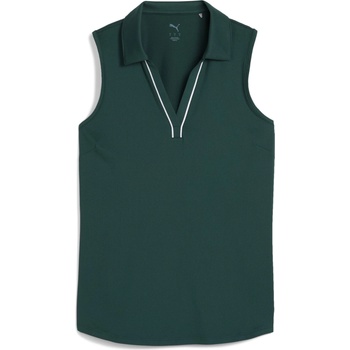 PUMA Блуза с яка Puma Women's Cloudspun Piped Short Sleeve Performance Polo Shirt - Dark Myrtle
