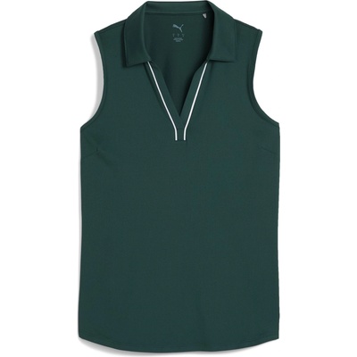 PUMA Блуза с яка Puma Women's Cloudspun Piped Short Sleeve Performance Polo Shirt - Dark Myrtle