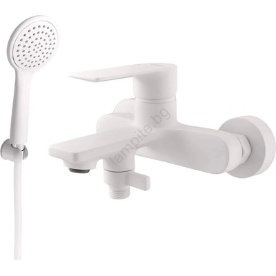 RAV SLEZÁK NL154.5/1BMAT - Комплект за вана със смесител NIL, матово бял (RV0116)