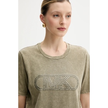 MICHAEL Michael Kors Памучна тениска MICHAEL Michael Kors в зелено MS551SC491 (MS551SC491)