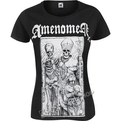 AMENOMEN тениска хардкор дамски - pope И death - amenomen - omen085da