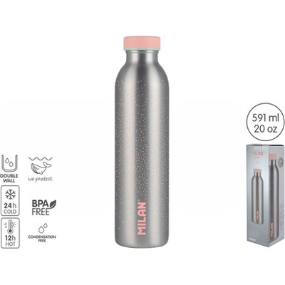 Milan Termo fľaša Silver 591 ml