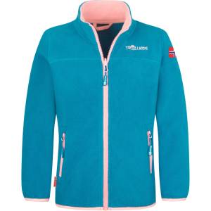TROLLKIDS Детско поларено яке Trollkids Girls Oppdal Jacket XT Fleece jacket - Harbor Blue / Peony Rose - размер 104 (EU) (703-2388-1313)