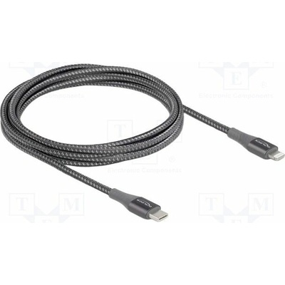 Delock 86632 USB 2.0 vidlice Apple Lightning,USB C vidlice 2m šedý