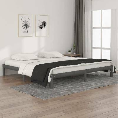 Nábytek XL 810387 Rám postele šedý masivní borovice