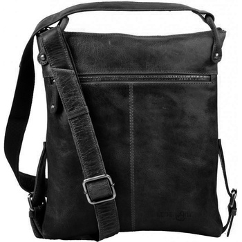 LederArt dámská kožená kabelka přes rameno LA-105 černá