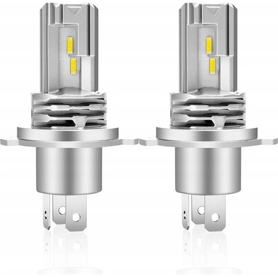 2x LED žárovka XELORD H4 6500K BÍLÁ AUTOMOBILOVÁ do potkávacích/dálkových světel – Sleviste.cz