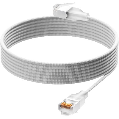 Ubiquiti UACC-Cable-Patch-EL-C6A-0.3M-W Ултратънък плетен кабел, проектиран и оптимизиран за 10 GbE мрежи, полупрозрачен RJ45 за оптимална яркост на осветлението UACC-CABLE-PATCH-EL-C6A-0.3M-W (UACC-CABLE-PATCH-EL-C6A-0.3M-W)