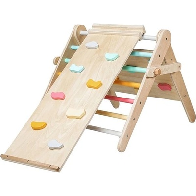 EliNeli Montessori rostoucí Piklerové trojúhelník 59 cm 3 v 1 s activity boardem a prknem 2 v 1 fres – Sleviste.cz