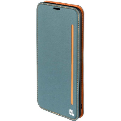 4smarts Flip Case Two Tone - кожен калъф с поставка и отделение за кр. карта за Samsung Galaxy A3 (2017) (син)