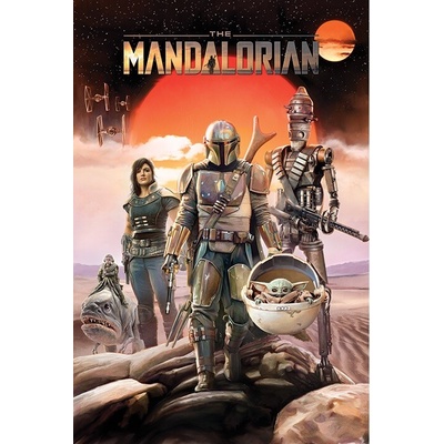 Plagát, Obraz - Star Wars - The Mandalorian - Group, 61 × 91.5 cm