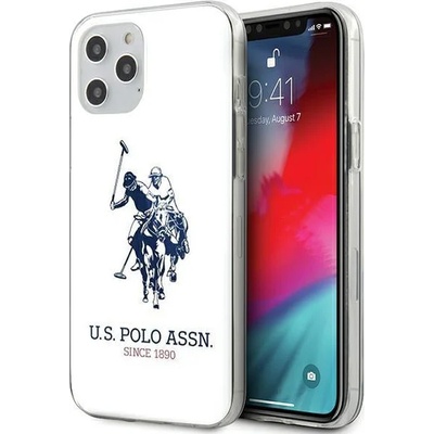 U. S. Polo Assn Калъф за телефон US Polo USHCP12LTPUHRWH Shiny Big Logo за iPhone 12 6.7"" Pro Max, бял (KXG0016272)