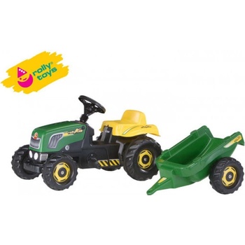 Rolly Toys šľapací traktor Rolly Kid s vlečkou
