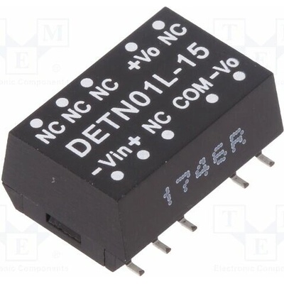 MEAN WELL DETN01L-15 Měnič: DC/DC; 1W; Uvst: 4,5÷5,5VDC; Uvýst: 15VDC; Uvýst2: -15VDC