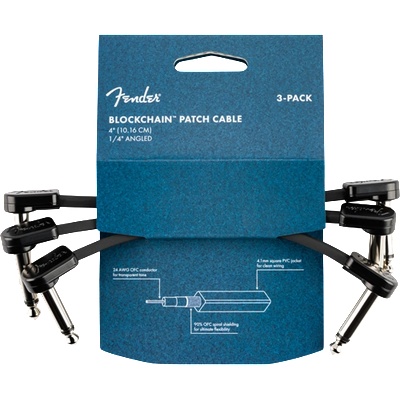 Fender Blockchain Patch Cables 10 cm A-A 3-pack