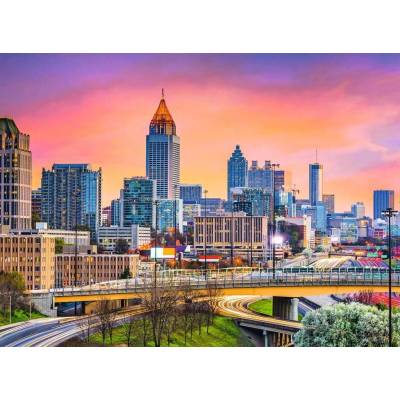 Ravensburger - Puzzle USA Jigsaw Nationals 26': Atlanta Skyline at Dusk - 500 piese