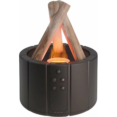 Verk 24615 Dekorativní RGB LED zvlhčovač vzduchu s efektem ohniště černý