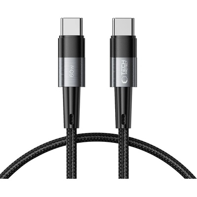 Кабел Tech-Protect UltraBoost, USB-C към USB-C, PD, 60W, 3A, 0.25m, сив (9490713933923)