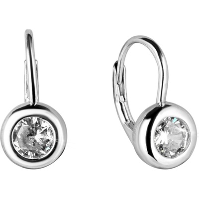 PAVONA Strieborné náušnice visiace so zirkónom 11548.1 crystal