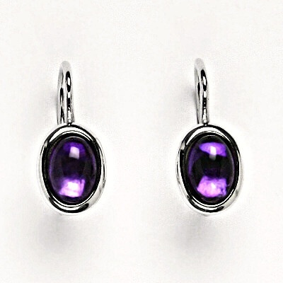 Čištín zlaté přírodní tmavý Ametyst bílé i žluté zlato NK 1354