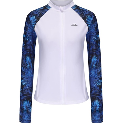 Slazenger Дамско яке Slazenger Swim Jacket Womens - White/Leaf AOP