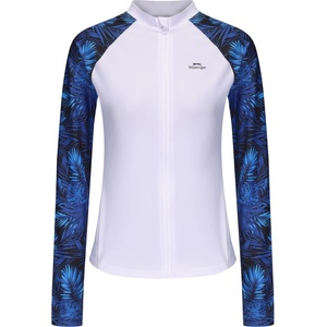 Slazenger Дамско яке Slazenger Swim Jacket Womens - White/Leaf AOP