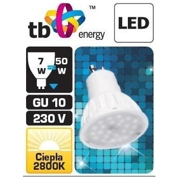 TB Energy LED žárovka GU10 230V 7W Teplá bílá