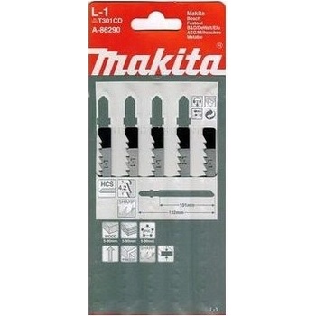 Makita A-86290 Pílové listy z uhlíkovej ocele L1 105 mm 5 ks