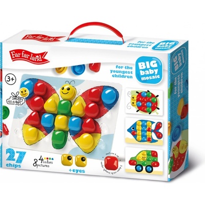 Far Far Land Veľká mozaika pre deti Motýľ 27 ks