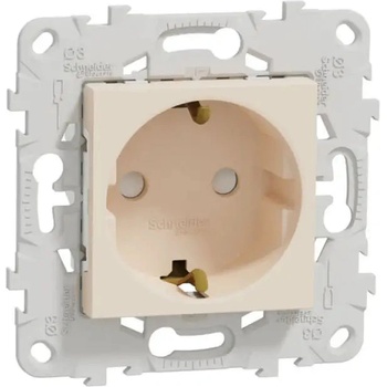 Schneider Electric КОНТАКТ ШУКО СЛОНОВА КОСТ schneider unica (nu503644)