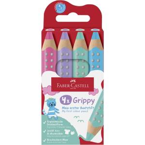 Faber-Castell Цветни моливи FABER-CASTELL Grippy пастелни цветове 4 броя 110702 (110702)