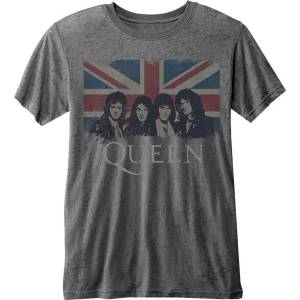 Queen Vintage Union Jack Burnout Charcoal Grey M Риза (QUBO01MC02)