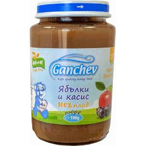Ганчев пюре ябълки и касис - 190 г