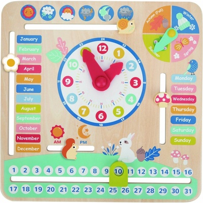 Mamido edukativní hodiny s puzzle barevné dny a měsíce
