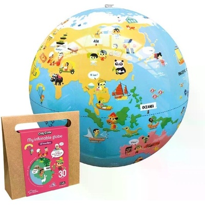 Nafukovací globus Caly My inflatable globe - Lil' travallers, globe 30 cm