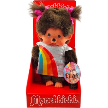 Monchhichi Плюшена играчка Monchhichi - С рокля на дъга, 20 cm (24208)