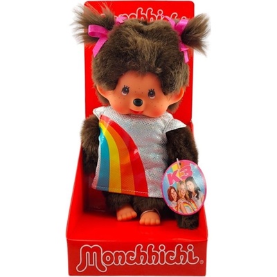 Monchhichi Плюшена играчка Monchhichi - С рокля на дъга, 20 cm (24208)