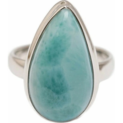 Nefertitis Larimar prsten stříbro R4178