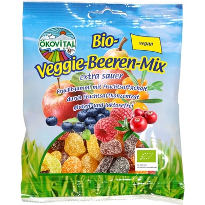 Ökovital Bonbóny ovocné Veggie Beeren Mix bez želatiny BIO vegan 80 g
