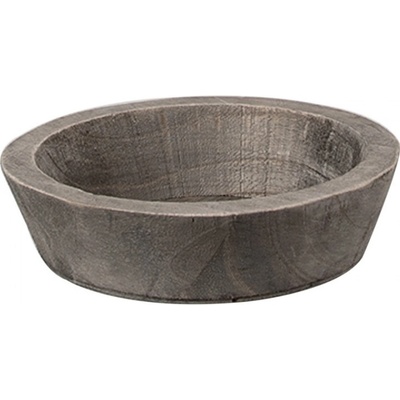 Clayre & Eef Hnědá antik dřevěná dekorační miska 15x4 cm