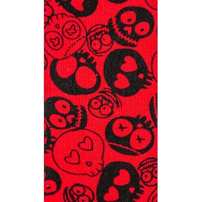 BB Tape červená s lebkami 5 cm x 5 m
