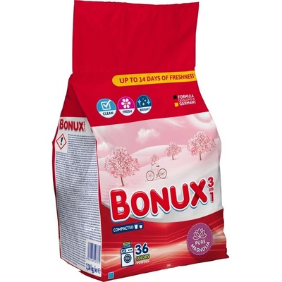 Bonux Color Pure Magnolia 3v1 prací prášek na barevné prádlo 36 PD 2,34 kg