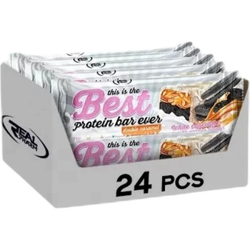 Real Pharm Best Protein Bar [24 x 50 грама] Бял шоколад с бисквити